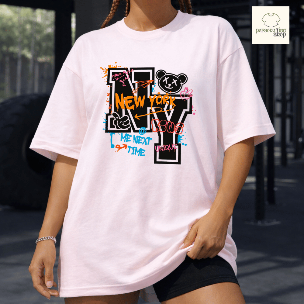 Camisa Camiseta Feminina Academia Blusa Treino Tshirt Fitness Estilosa Tecido Algodão 100% Street NY