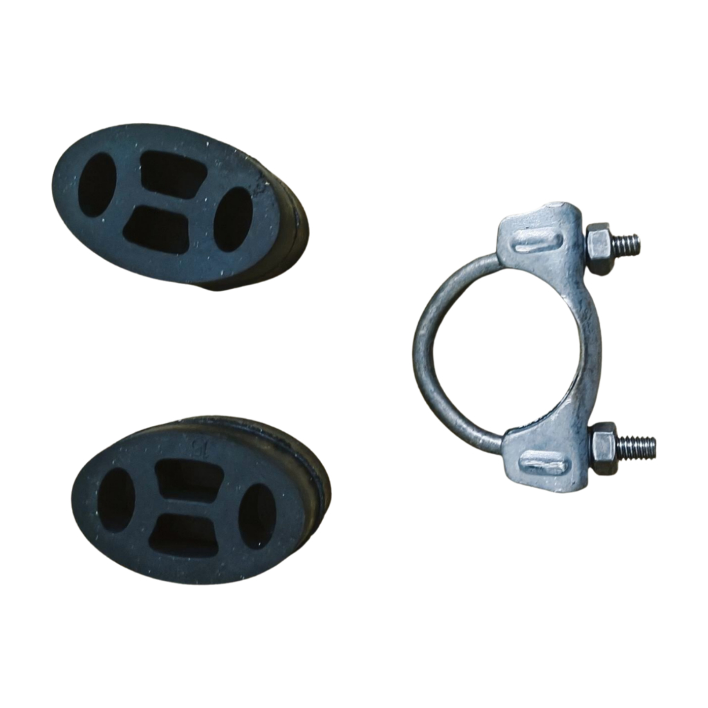 Kit Coxins e abraçadeira para escapamento Chevrolet Celta/Corsa/Agile/Prisma