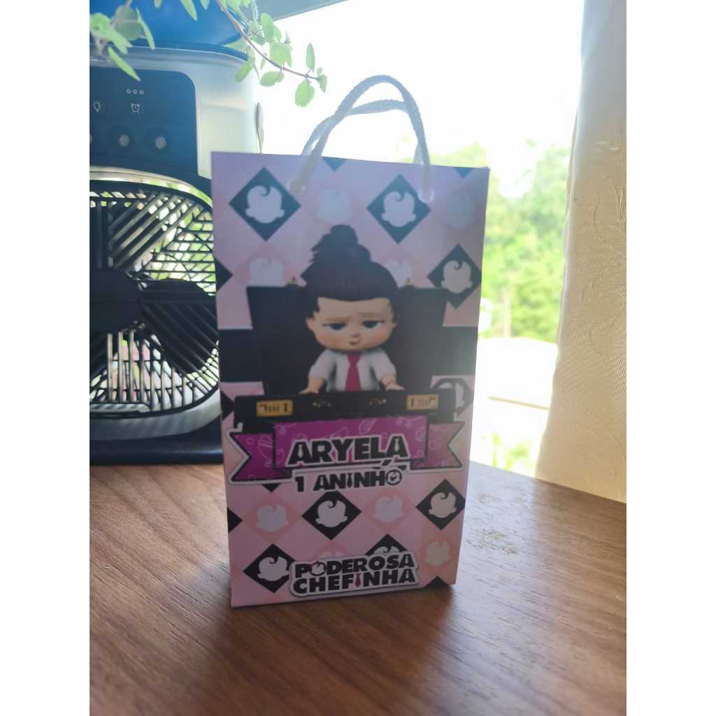 10 mini sacolinha surpresa 10x18 lembrancinha aniversário com alça poderosa chefinha