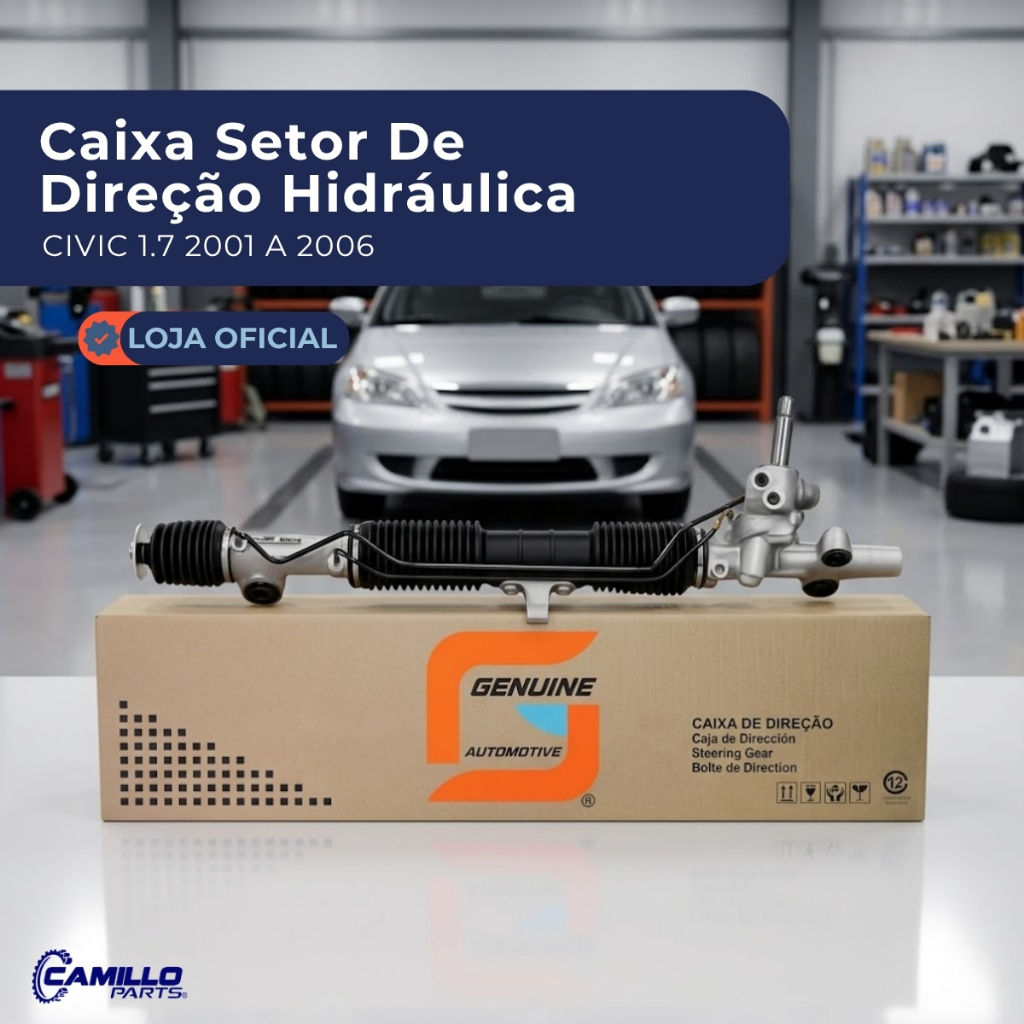 Caixa Setor Direção Hidráulica Honda Civic 1.7 2001 a 2006 Genuine Automotive