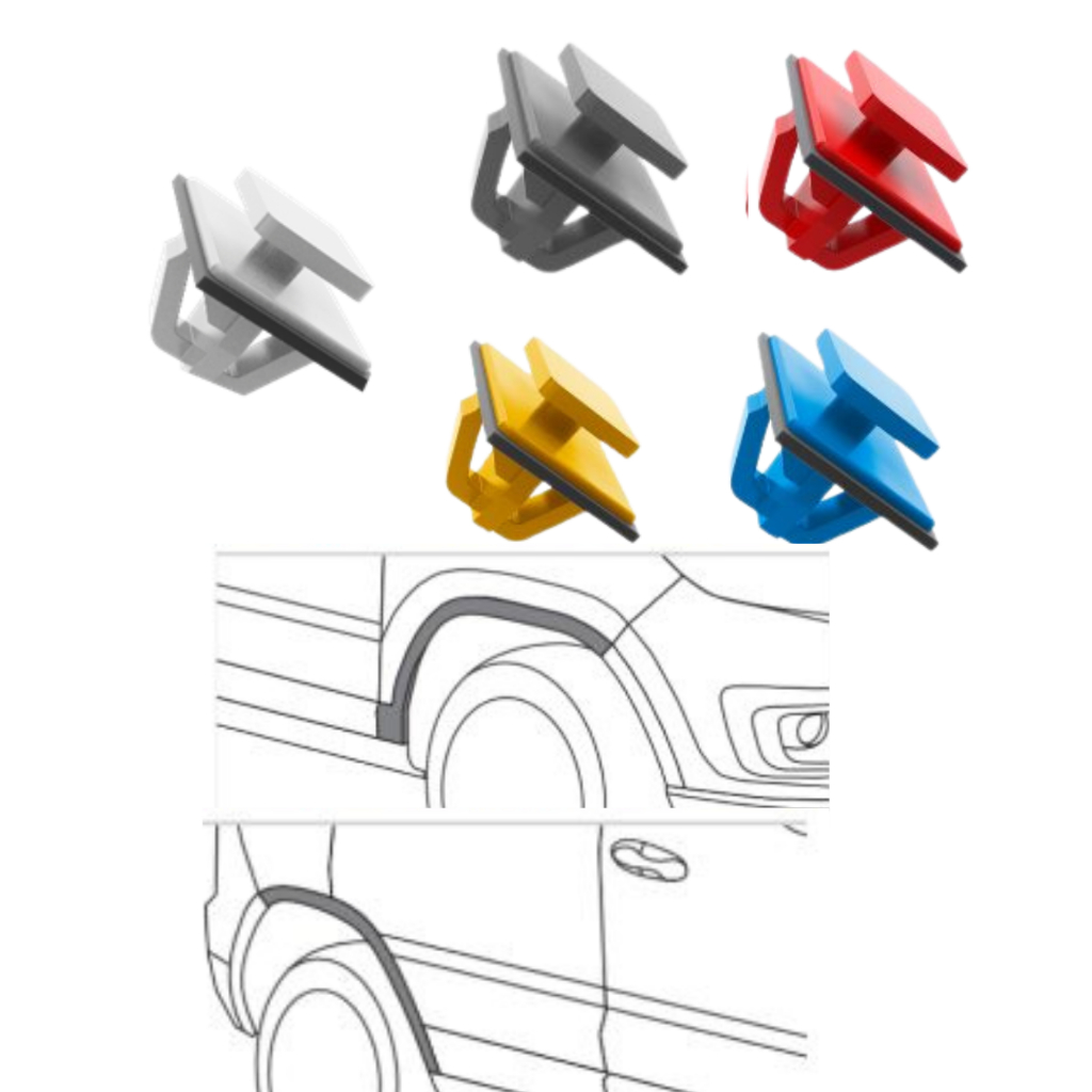 20 Grampos Moldura Do ParaLama Traseiro  Veracruz (07/12)  Tucson (05/22)  877562E000 / 877561S000 / 8775835000