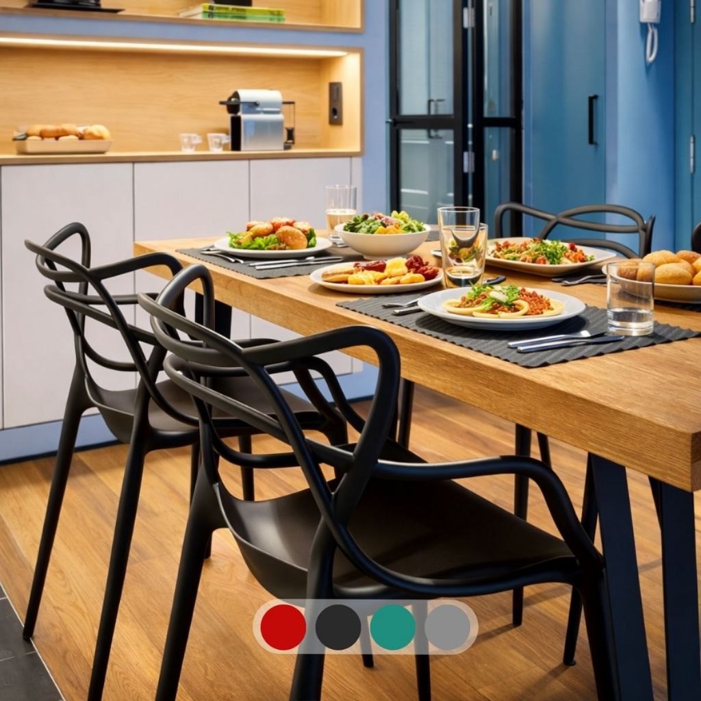 Kit 2 Cadeiras Allegra Consultório Recepção Jardim Restaurante Eventos Área Gourmet Empilhável Reforçada Polipropileno em Oferta na Shopee