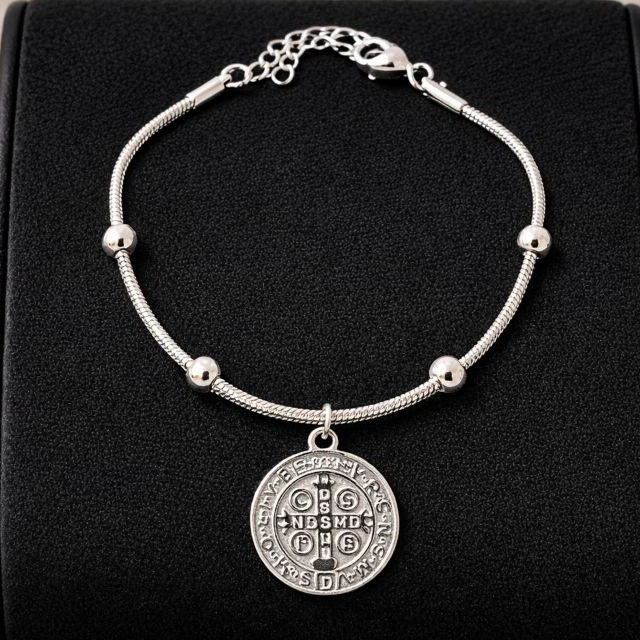 Pulseiras Femininas São Bento de Aço Inoxidável Prata e Dourada - Não Escurece, Antialérgico, Tamanho Ajustável