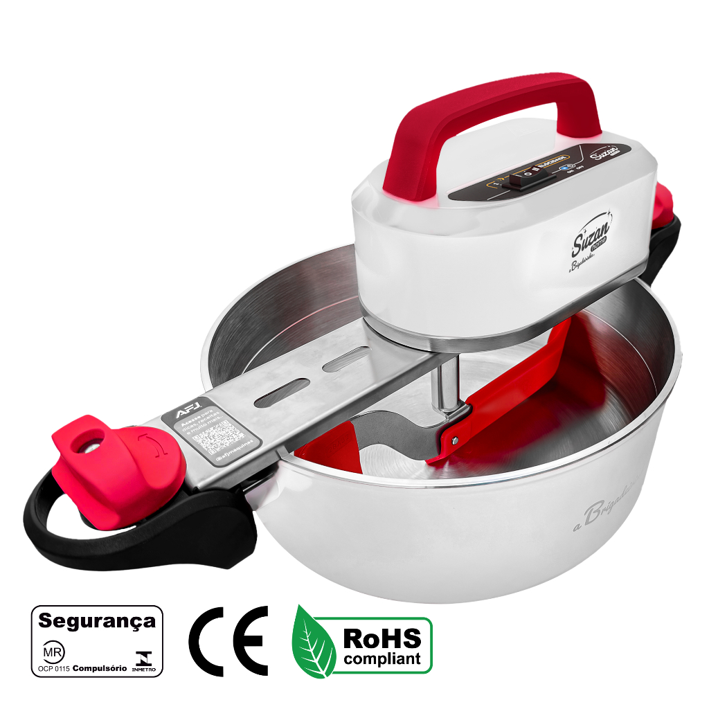 Panela para Mexer Doces Suzan Home Alumínio Branca 28cm