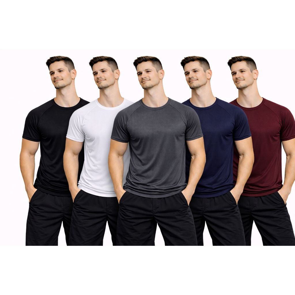 Kit 5 Camisas Dry Fit Masculina Premium PROMOÇÃO Queima De Estoque