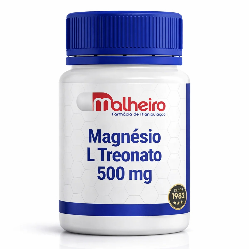 Magnésio L Treonato 500 mg 60 ou 120 cápsulas