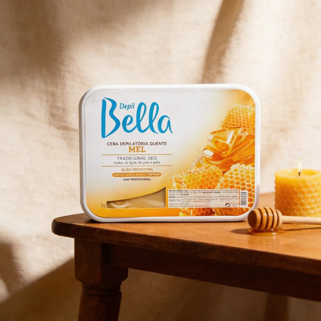 Cera Quente Em Barra Depil Bella 1kg - Mel em Oferta na Shopee