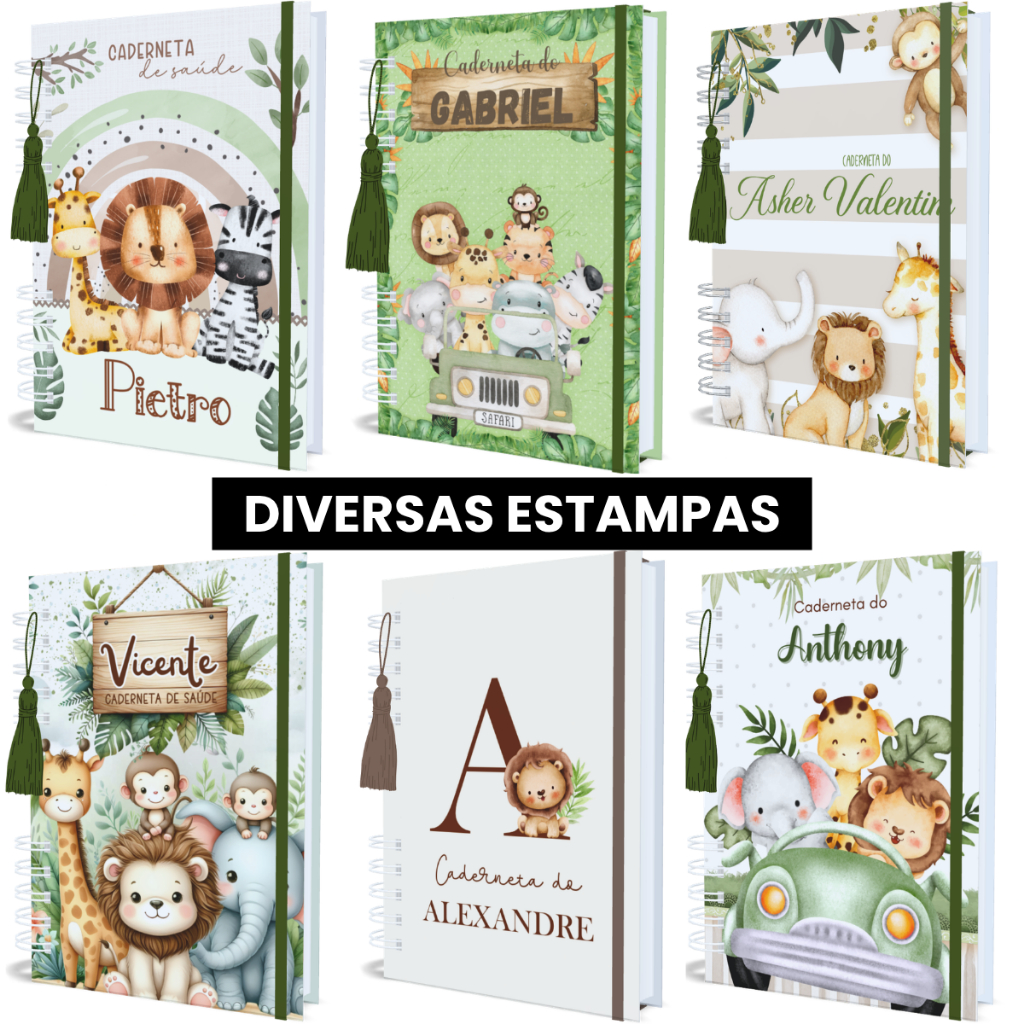 Caderneta de Vacinação Menino Vários Temas Personalizada Com Nome Capa Dura Atualizada em Oferta na Shopee