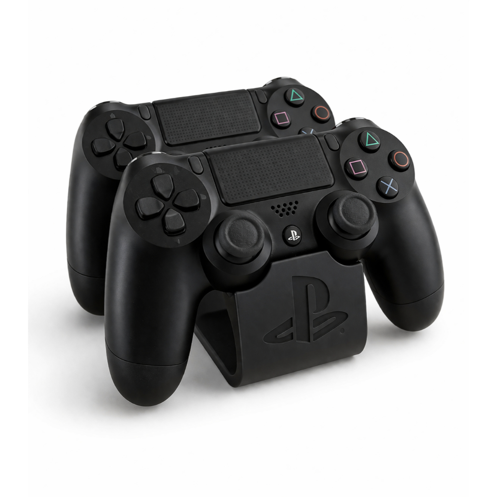 Suporte Controle PS4 / PS5 Duplo | Organizador de Controle Gamer | Base para DualShock / DualSense | Stand Playstation