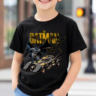 Camiseta Batman DC Infantil Super Herói  Blusa Unissex 100% Algodão