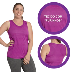 Regata Esportiva Feminina Dray Fit Academia, Corrida, Treino Fitness Poliester com Elastano P M G GG
