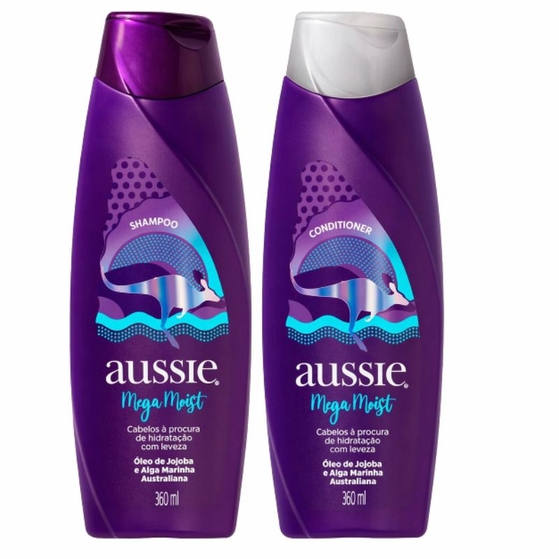 Kit Aussie Mega Moist ou Btx Effect Shampoo + Condicionador 360ml Hidratação Profunda - Original - Envio Imediato