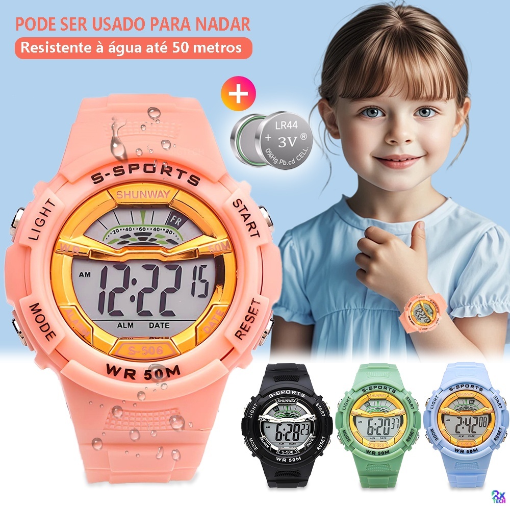 Relogio Feminino Pulso Relógios Feminina Infantil Menino A Prova D Água Digital Lindos Esportivas Cronômetro Original em Oferta na Shopee