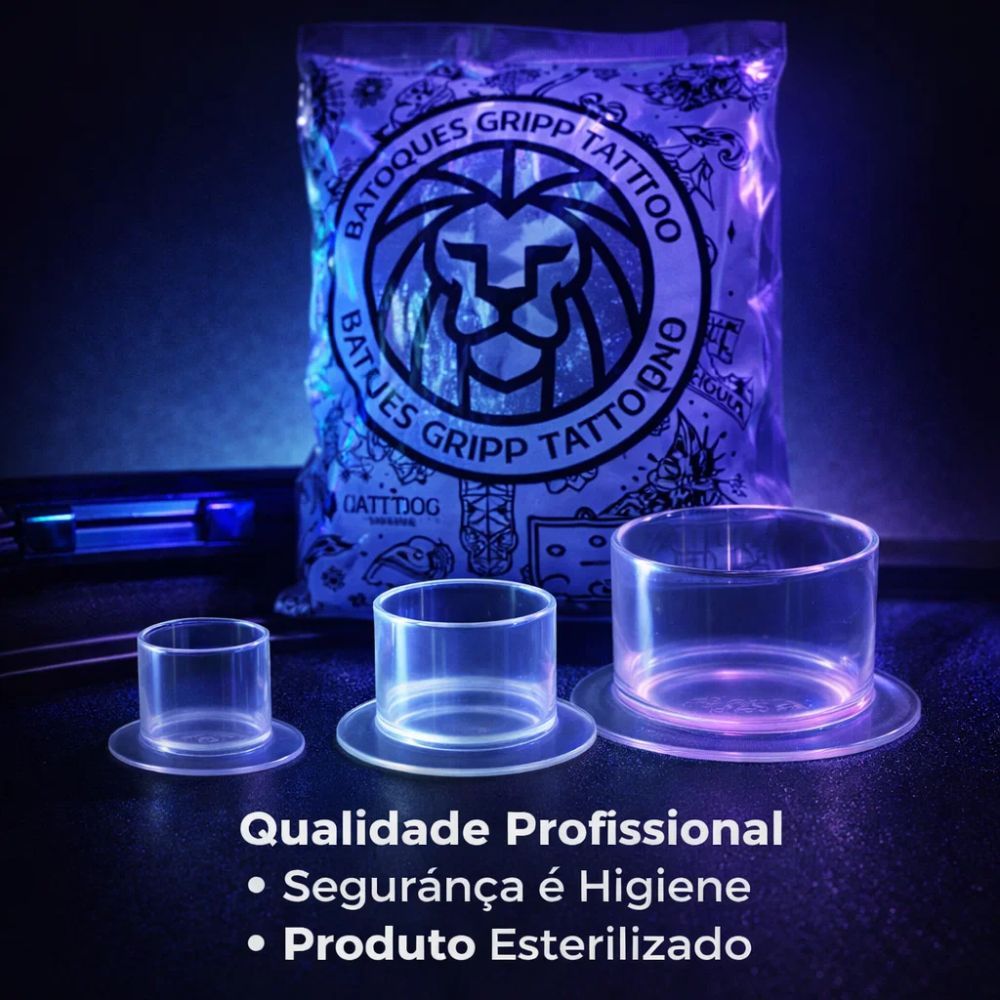 Batoque Tamanho P M G Para Tinta Tattoo Tatuagem
