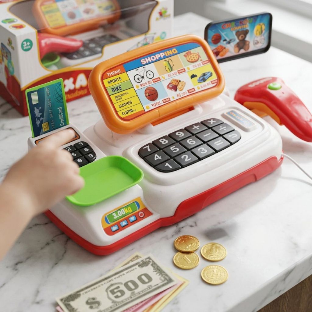 Caixa Registradora Infantil com Acessórios Brinquedo Educativo