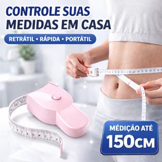 Fita Métrica Corporal Automática Medida Trava Retrátil 1,50M Antropométrica Personal Nutricionista em Oferta na Shopee