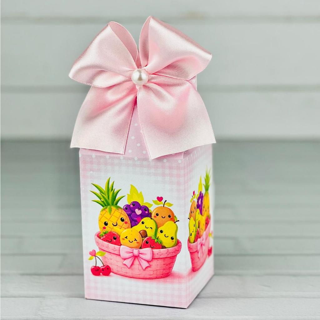 10/25 Caixa Milk Personalizada Tema Frutinhas Frutas Lembrancinha Festa Infantil Decoração Aniversário