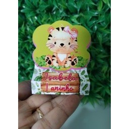 Porta BIS Duplo Safari Rosa Menina Personalizado - lembrancinha para Festa infantil – PEGUE E MONTE