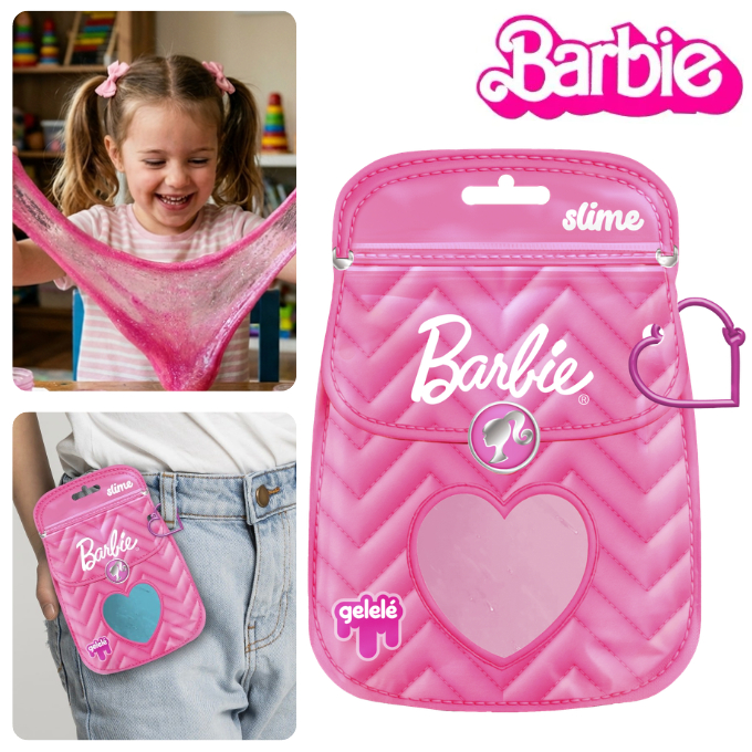 Slime Barbie Bolsinha Clip Bag Gelelé Brinquedo Infantil - Cor Rosa 180G - Mattel