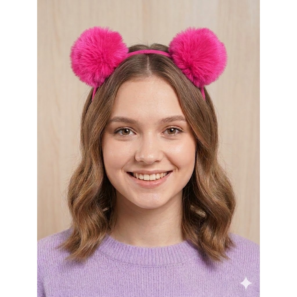 kit 6, 12, 18, 24 Tiara pompom, Arquinho pompom