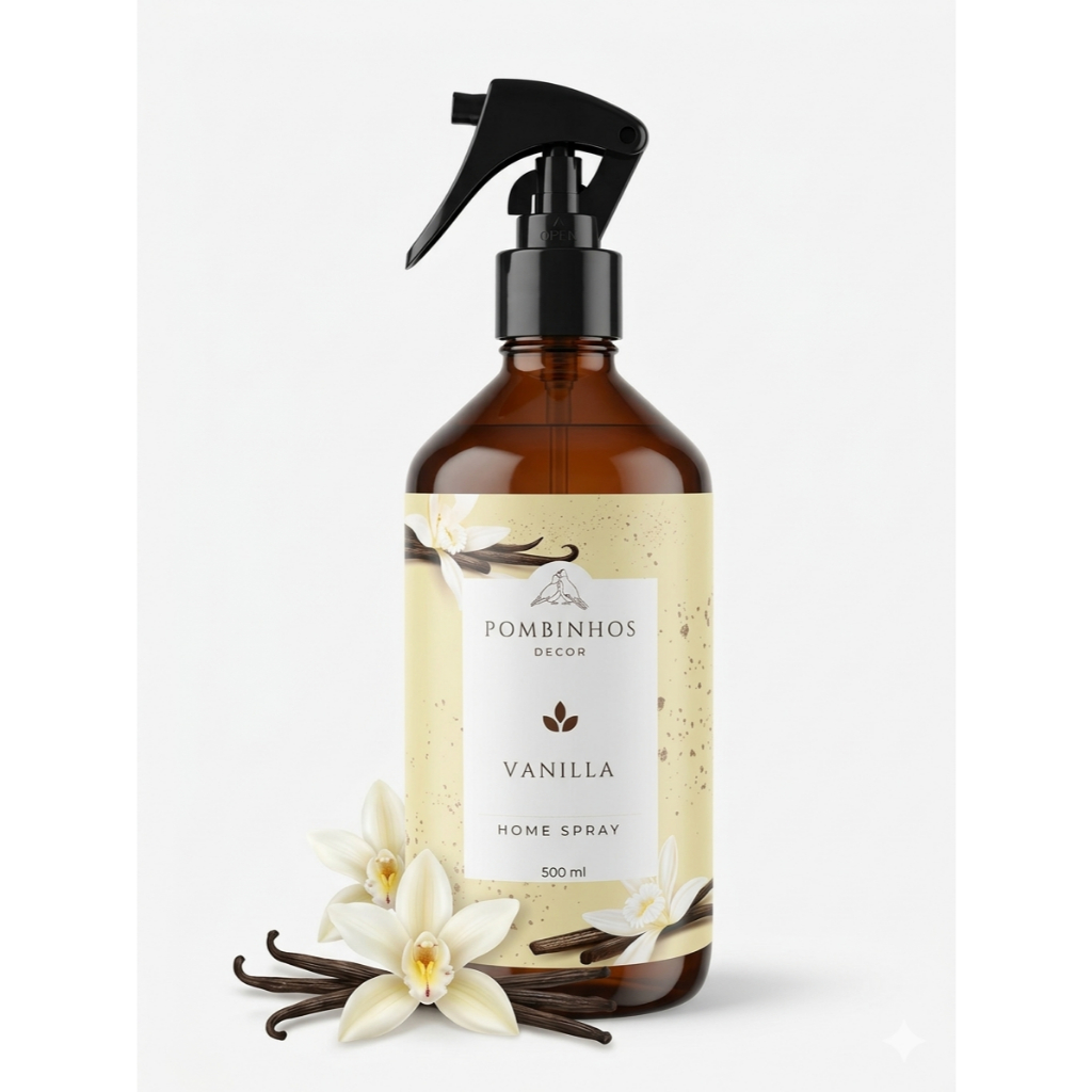 Home Spray 500ml - Aroma de Perfumaria Vanilla, Longa Duração