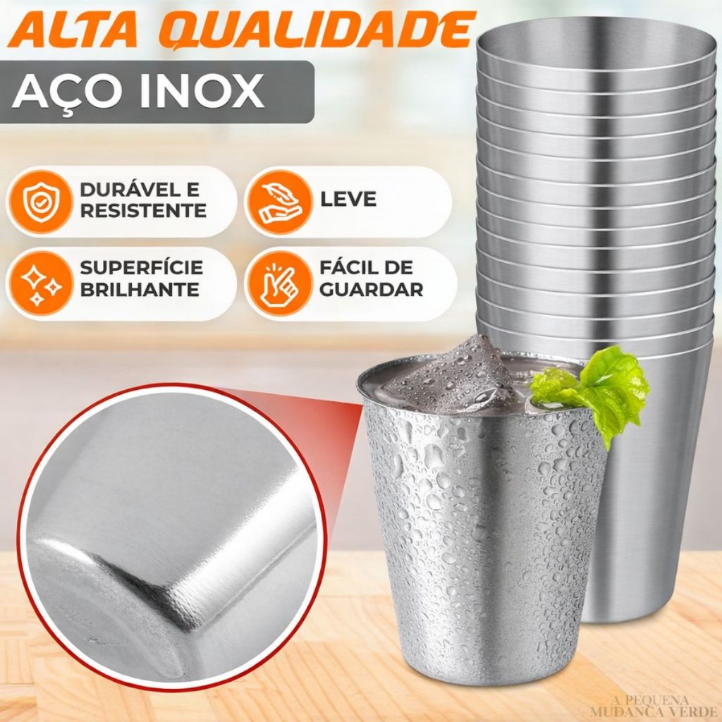 30 Copo Shot Caipirinha Profissional Coqueteleira Copo Para Drinks Inox Dosador Bar Kit Barman