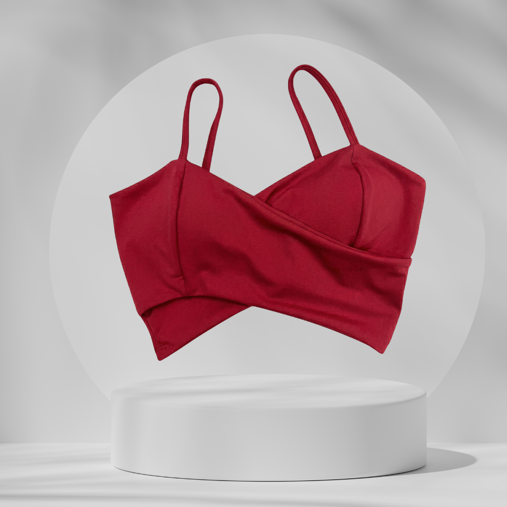 Cropped Feminino Cruzado Sensação Queridinho Das Blogueiras Tecido Suplex Com Bojo