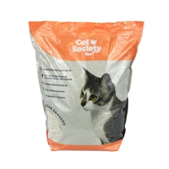 Areia Biodegradável Gatos Roedores Cat Society Com Grãos Grossos Pacote 4kg