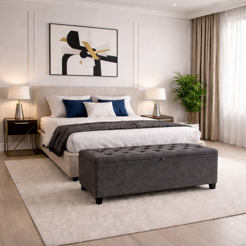 Puff Baú Recamier Sapateira 1,20 Cama Casal Capitonê Veludo Envio Imediato