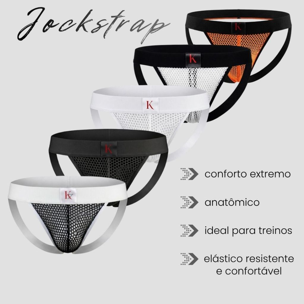 Cueca Intima Jockstrap Furada Lingerie Masculina Vazada para Treino Fetiche Cavada Tanga Respirável Treino