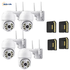 Kit 4 Câmeras Externas yoosee Wifi Prova D'Água + 4 Cartões SD 16GB