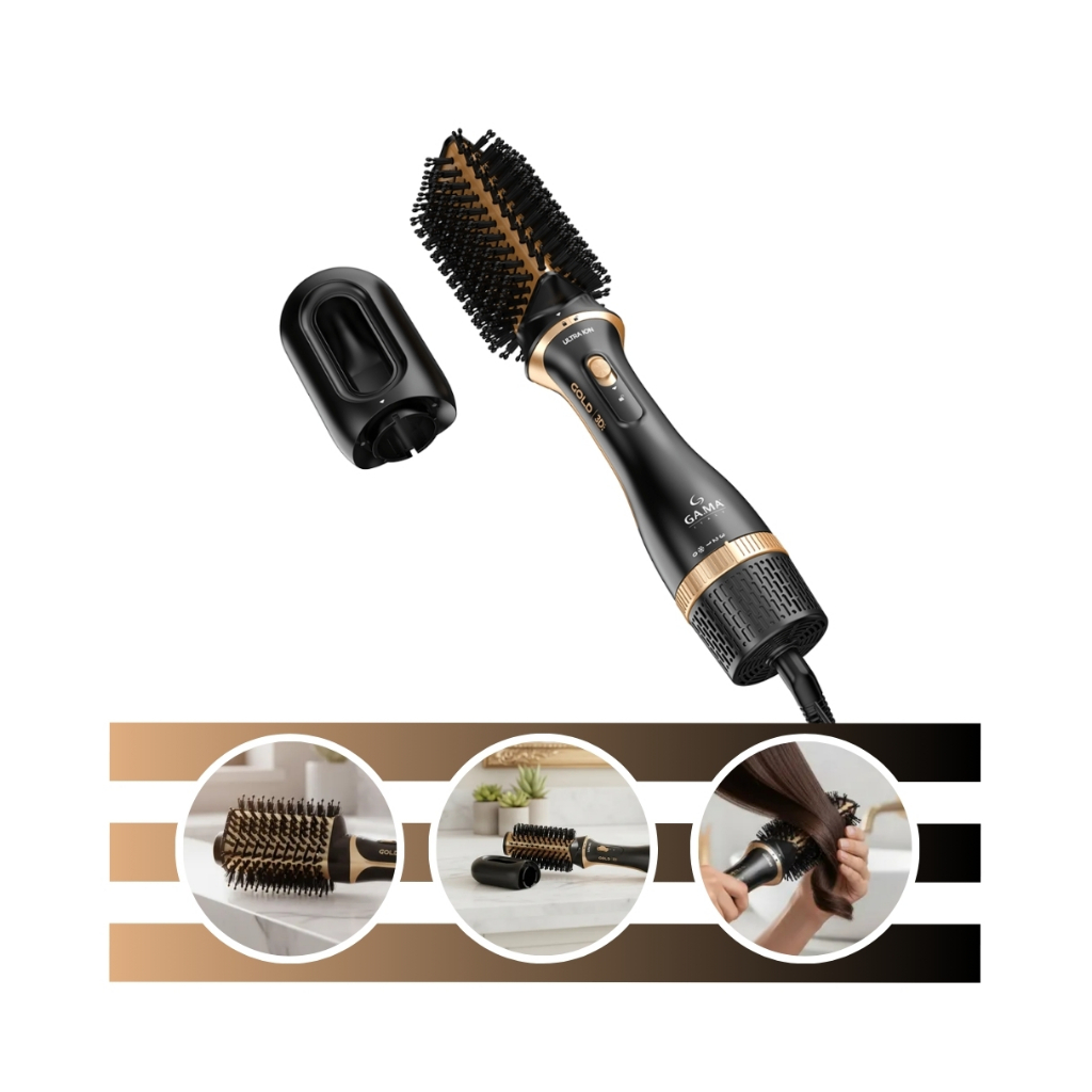 Escova Secadora Gold Ion Multicabeça 1200w Bivolt Gama Italy
