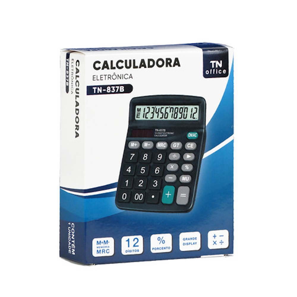 Calculadora Eletrônica 12 Dígitos TN-837B TN Office