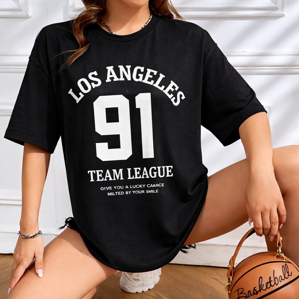 Camiseta para academia Exclusiva 100% Algodão Preta Estampada Alta Definição Corrida Caminhada Pilates feminina
