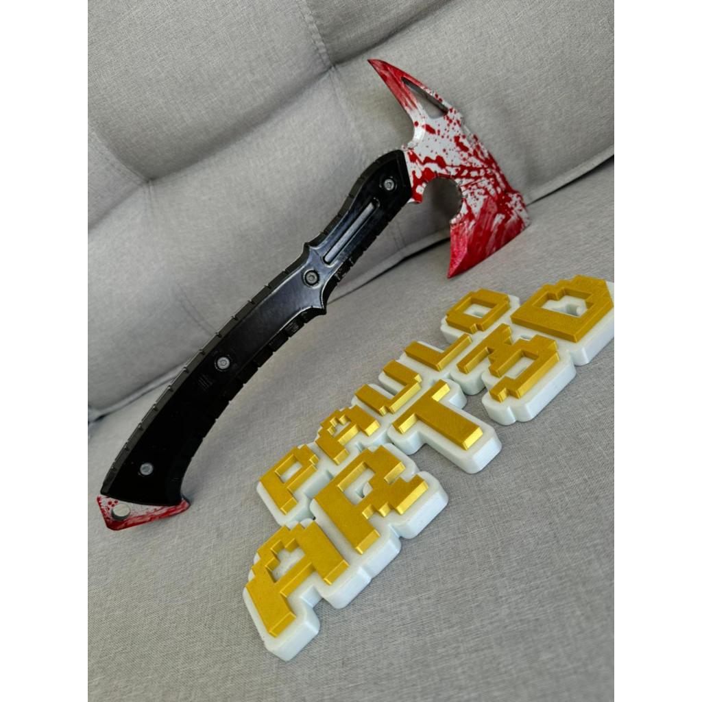 Machado Leon S. Kennedy Resident Evil Requiem Tomahawk 37cm Réplica Cosplay Decoração 3D - PINTURA AUTOMOTIVA