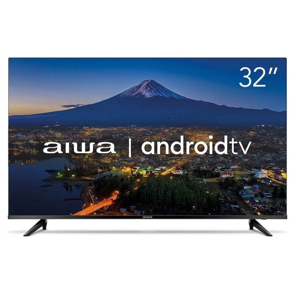 Smart TV AIWA 32" Android HD Borda Ultrafina AWSTV32BL02A em Oferta na Shopee