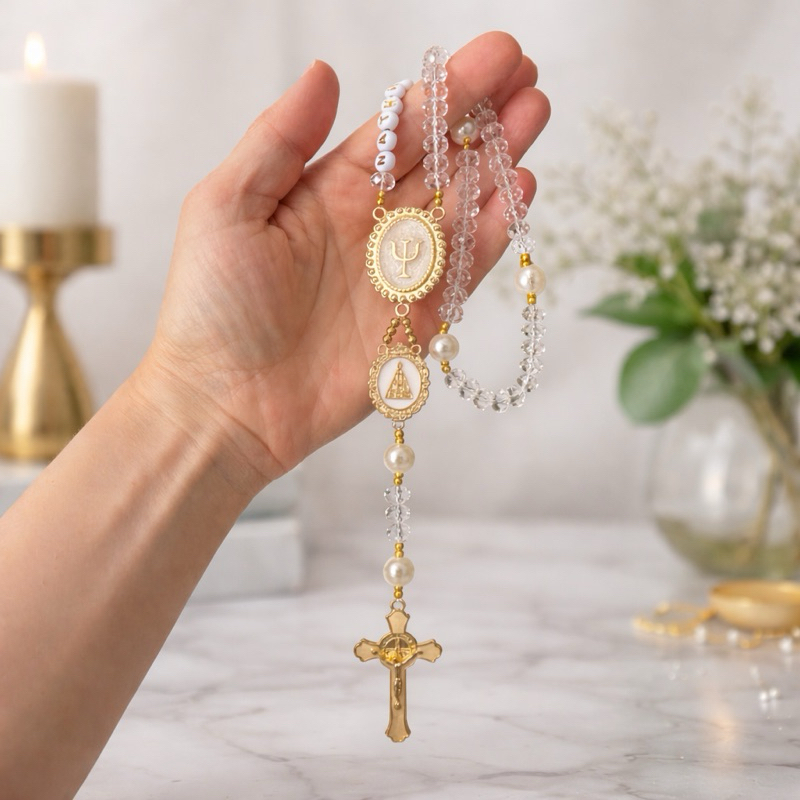 Terço formatura profissão Psicologia (ou outra profissão) | kit com caixa de presente e organza
