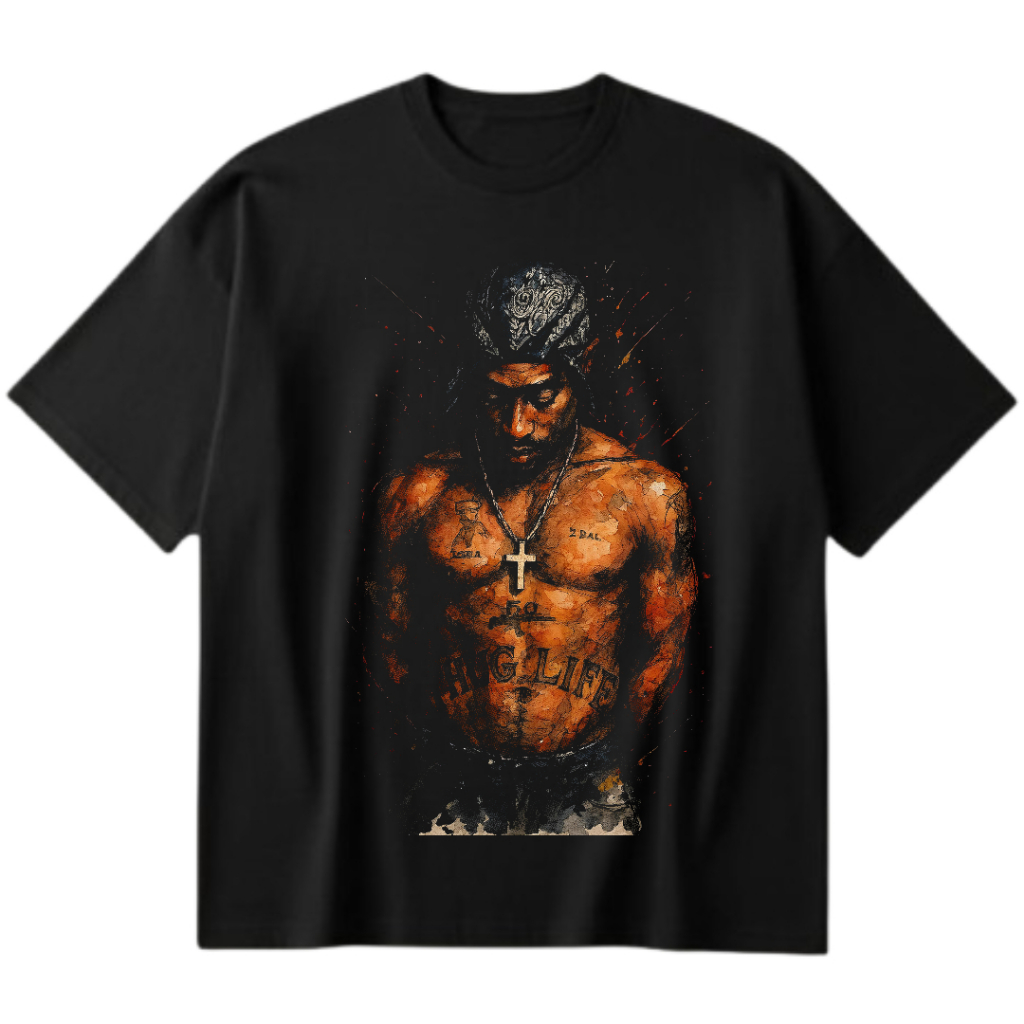 Camiseta Tupac Shakur thug life hip hop 2pac gangsta rap UNISSEX p ao g5