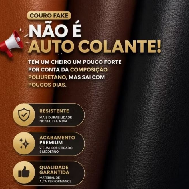 Tecido Courino Sintético para confecção 1,40 largura | 220 gm2 | Alta Qualidade | Couro Fake Resistente em Oferta na Shopee