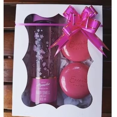 Kit Presente Avon Encanto + Body Splash Aquavibe Baby Smell 300ml Avon Original