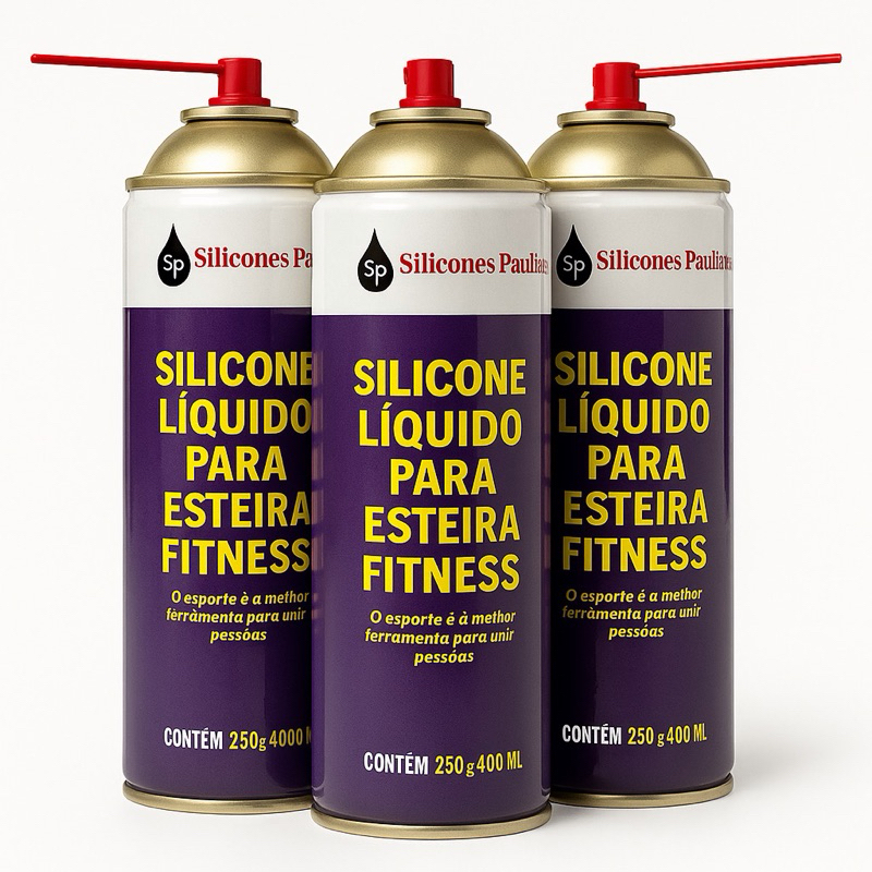 silicone spray lubrificante esteira e bicicleta ergométrica academia 400 ml em Oferta na Shopee