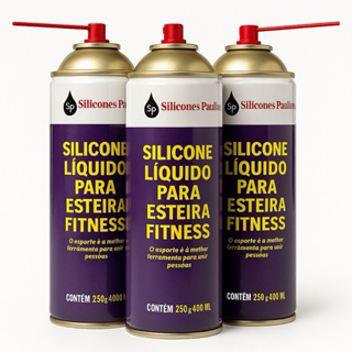 silicone spray lubrificante esteira e bicicleta ergométrica academia 400 ml em Oferta na Shopee