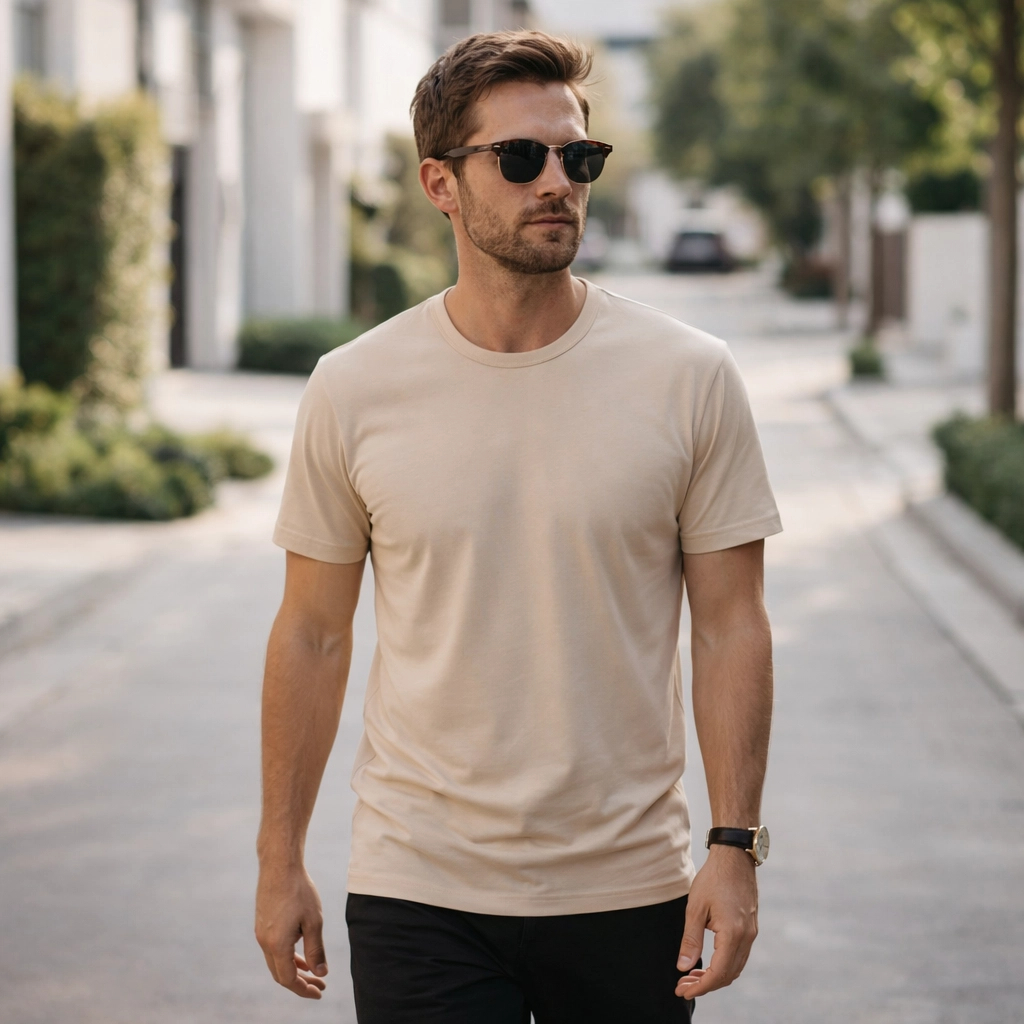 Camiseta BEGE Unissex 100% Algodão Confortável-Caimento Perfeito-otima qualidade--masculino-feminino- justo