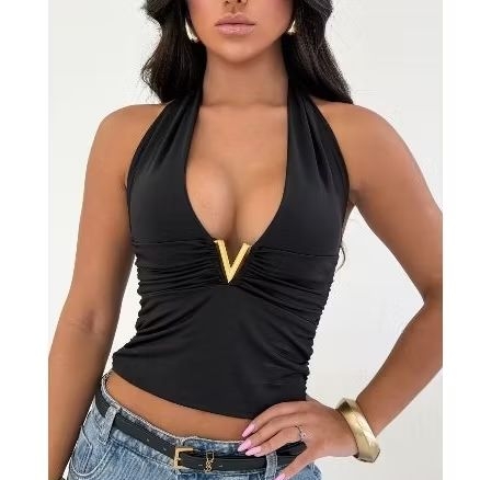 Regata Top Modinha Moda Feminina Blogueira Tendência Balada Costa Nua Alcinha