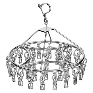 Varal 40/30/20 Clips com branco Prendedores Apartamento Roupa Retângulo Inox