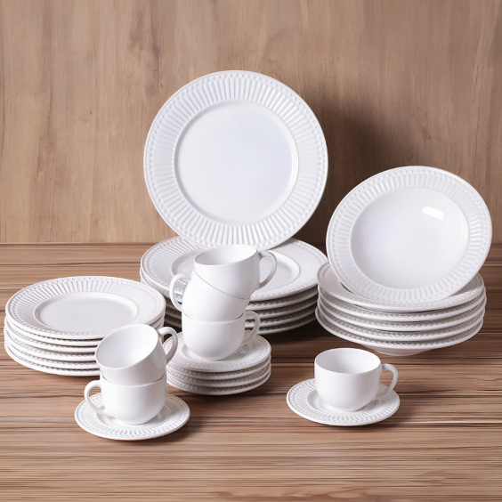 Aparelho De Jantar 30 Peças Roma Branco - Porto Brasil Original — imagem 2 de 2