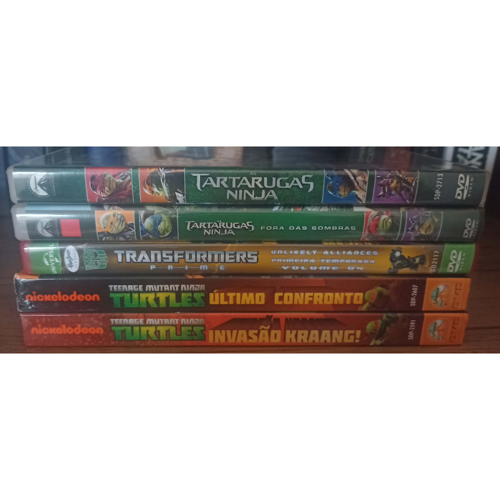 DVD's Tartarugas Ninja e Transformers Prime escolha o seu