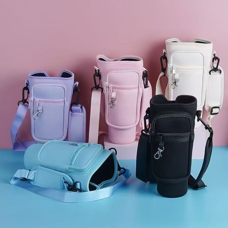 Capa para Copo Térmico com Alça e Alça Transversal, Bolsa para Garrafa, Capa Protetora para Veículo e Uso Externo