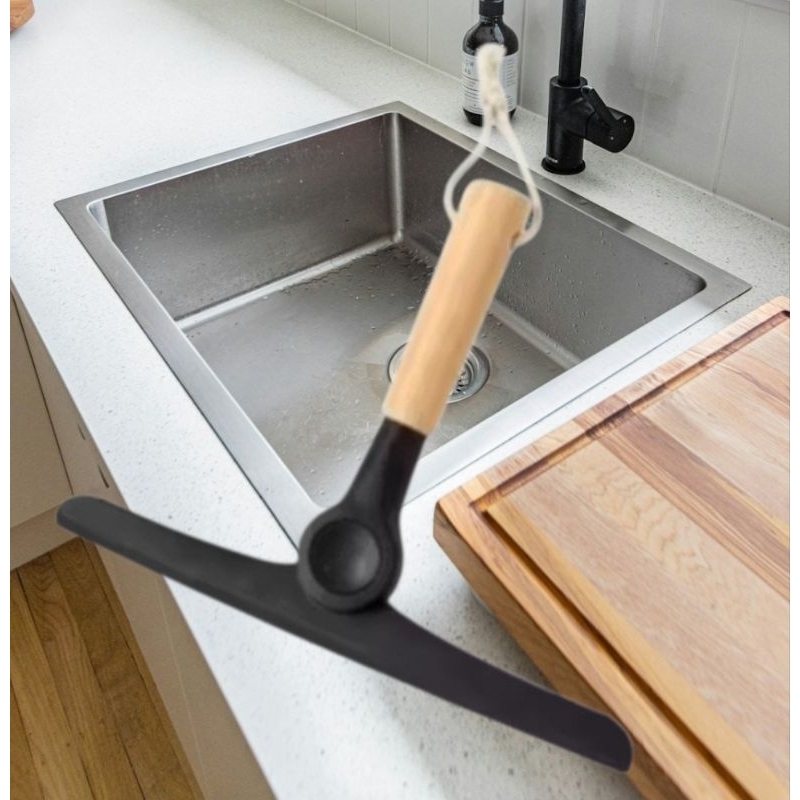 Rodo de Pia Dobravel com Cabo de Bambu Multiuso Multifuncional Cozinha Banheiro em Oferta na Shopee