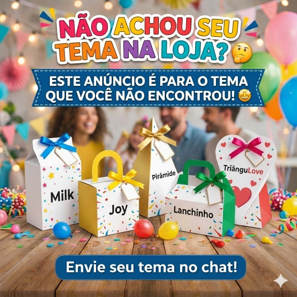 PEGUE E MONTE - Caixinhas Personalizadas QUALQUER TEMA -  festa lembrancinha aniversário infantil